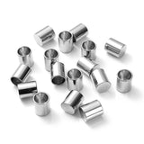 30pcs Tube Crimp End Beads Stopper Spacer Tail Buckle Jewelry Making Findings