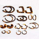 Leopard Hoop Earrings Bohemian Round Tortoiseshell Wedding Jewelry