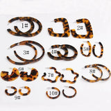 Leopard Hoop Earrings Bohemian Round Tortoiseshell Wedding Jewelry
