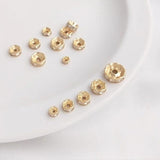 10PCS 14k Plated Beads Charms for DIY Jewelry Making Accessories