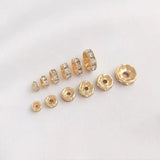 10PCS 14k Plated Beads Charms for DIY Jewelry Making Accessories