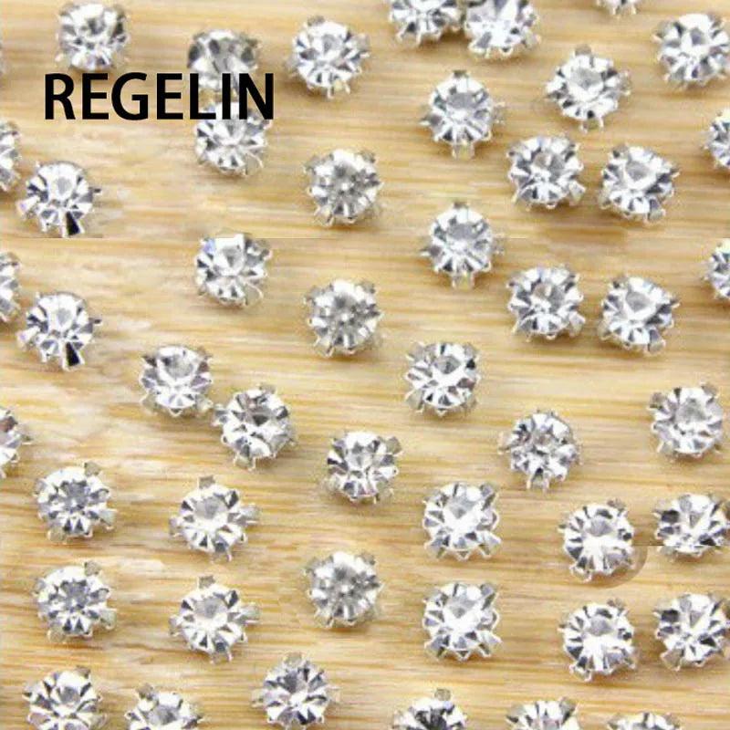 50pcs 3D Anti Scratch Rhinestone Sew On Stones Crystal Glass Rhinestones