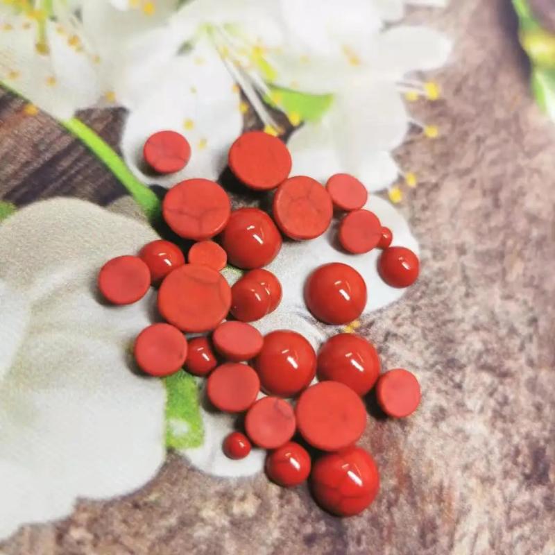 3~25mm Red Half Round Cabochons Flat Back Stone Red Turquoise DIY Jewelry Findin