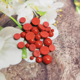 3~25mm Red Half Round Cabochons Flat Back Stone Red Turquoise DIY Jewelry Findin