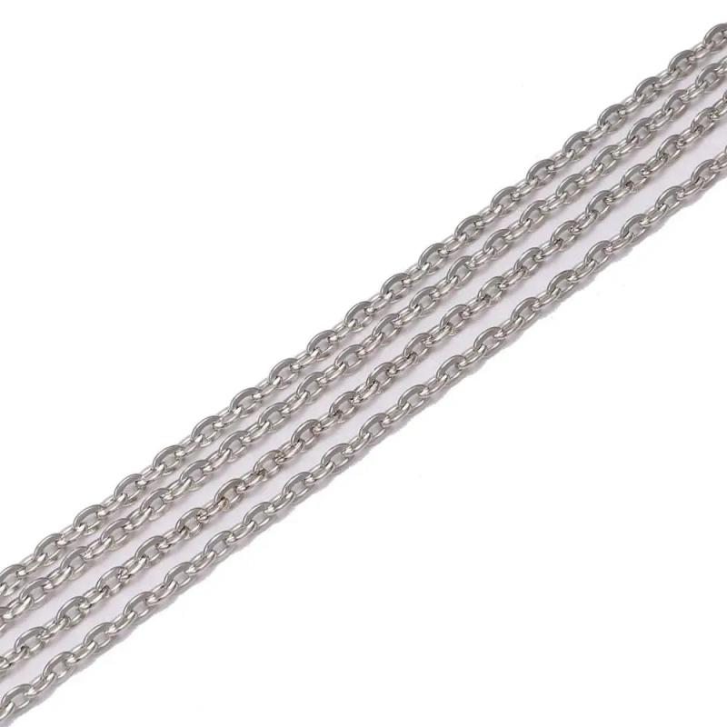 Rhodium Bronze Brass Long Necklace Cable Chains 10m/lot