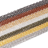 Rhodium Bronze Brass Long Necklace Cable Chains 10m/lot