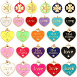 Clover Love Heart Hot Mama Enamel Charm Oil Dropped Necklace Bracelet Pendant