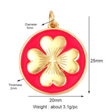 Clover Love Heart Hot Mama Enamel Charm Oil Dropped Necklace Bracelet Pendant