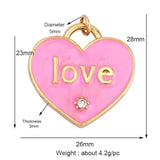 Clover Love Heart Hot Mama Enamel Charm Oil Dropped Necklace Bracelet Pendant