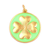 Clover Love Heart Hot Mama Enamel Charm Oil Dropped Necklace Bracelet Pendant
