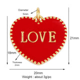 Clover Love Heart Hot Mama Enamel Charm Oil Dropped Necklace Bracelet Pendant