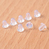 300Pcs Clear Plastic Earplug Backs Silicone Ear Cap for Earrings