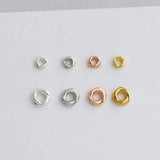 10pcs 925 Sterling Silver Twisted Circle Spacer Beads for DIY Bracelet Making