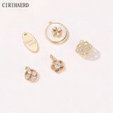 14K Plated Flower Pendant for Necklace Making Supplies