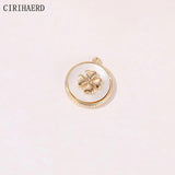 14K Plated Flower Pendant for Necklace Making Supplies
