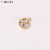 14K Plated Flower Pendant for Necklace Making Supplies