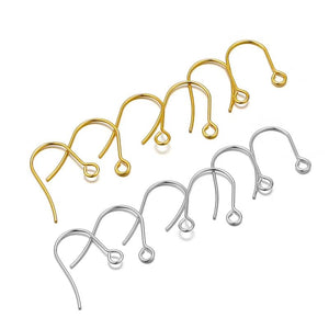 100Pcs Stainless Steel Earring Clasps for DIY Jewelry Findings