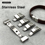 5pcs Stainless Steel Bracelet Clasp Crimp Jaw Hook Watch Band