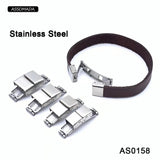 5pcs Stainless Steel Bracelet Clasp Crimp Jaw Hook Watch Band
