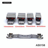 5pcs Stainless Steel Bracelet Clasp Crimp Jaw Hook Watch Band