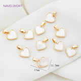 Heart/Bear Charms, Shell Hamsa Pendant, Jewelry Making Supplies