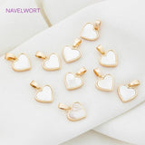 Heart/Bear Charms, Shell Hamsa Pendant, Jewelry Making Supplies