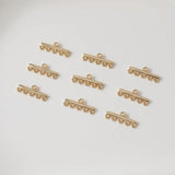 4PCS 14k Plated Crossbar Eardrop with Zircon Diy Earrings