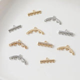4PCS 14k Plated Crossbar Eardrop with Zircon Diy Earrings