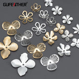 Nickel Free Jewelry Accessories 18K Rhodium Plated Copper DIY Flower Accessories