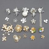 Nickel Free Jewelry Accessories 18K Rhodium Plated Copper DIY Flower Accessories