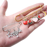 10pcs 50-90mm Brooch Pin With Holes Blank Base Jewelry Making Supplies