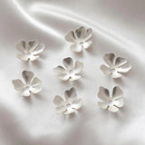6PCS 14K Plated Flower Petals Pendant for Jewelry Making