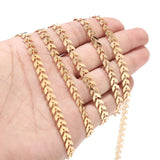 1M 6mm Stainless Steel Chevron Link Chain Jewelry Making Supplies