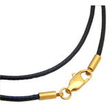 Brown Leather Necklace Choker Braided Rope Chain Cord Stainless Steel Buckle