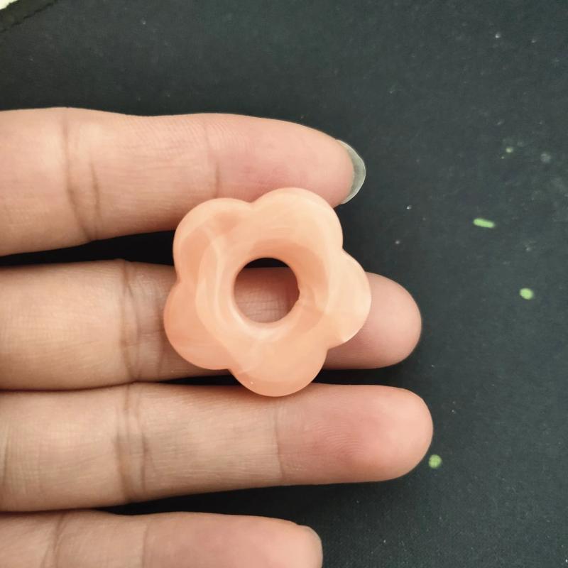 10PCS 27mm Acrylic Half Hole Flower Beads DIY Jewelry Making