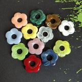 10PCS 27mm Acrylic Half Hole Flower Beads DIY Jewelry Making
