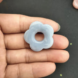 10PCS 27mm Acrylic Half Hole Flower Beads DIY Jewelry Making