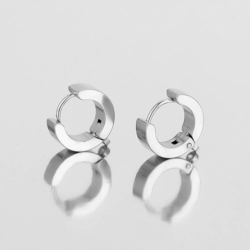 10pcs Stainless Steel Huggie Hoop Earrings Hooks Clips DIY Jewelry