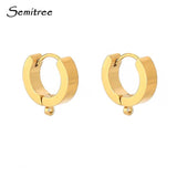 10pcs Stainless Steel Huggie Hoop Earrings Hooks Clips DIY Jewelry