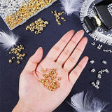 50Pcs Half Crimp Pearl Stainless Steel Knot Covers Spacers Bead DIY Bracelet