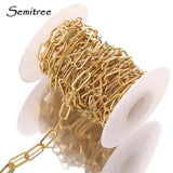 1 Meter Stainless Steel Oval Flat Link Chains