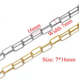1 Meter Stainless Steel Oval Flat Link Chains
