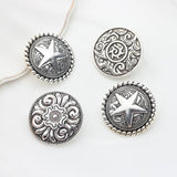 CONCHO Zinc Alloy Round Plating Vintage Buttons Charms 3pcs/lot 30MM DIY