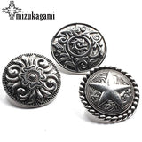CONCHO Zinc Alloy Round Plating Vintage Buttons Charms 3pcs/lot 30MM DIY
