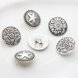 CONCHO Zinc Alloy Round Plating Vintage Buttons Charms 3pcs/lot 30MM DIY