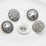 CONCHO Zinc Alloy Round Plating Vintage Buttons Charms 3pcs/lot 30MM DIY