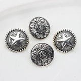CONCHO Zinc Alloy Round Plating Vintage Buttons Charms 3pcs/lot 30MM DIY