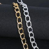 3m/lot 14x9mm Gold/Rhodium Aluminum Chain Necklace for Jewelry Making