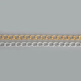 3m/lot 14x9mm Gold/Rhodium Aluminum Chain Necklace for Jewelry Making