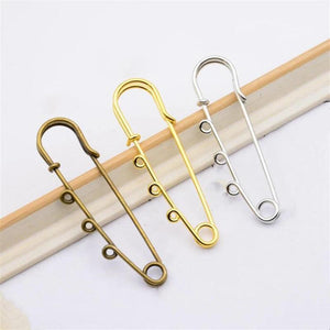 10pcs Hook Claps Safety Pins 70mm Length for DIY Pendants Jewelry Dressmaking